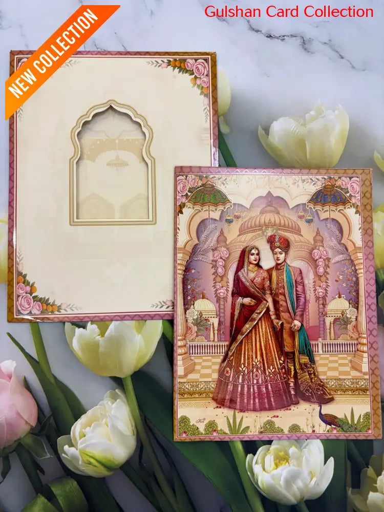 Bride & Groom wedding invitation FT 12