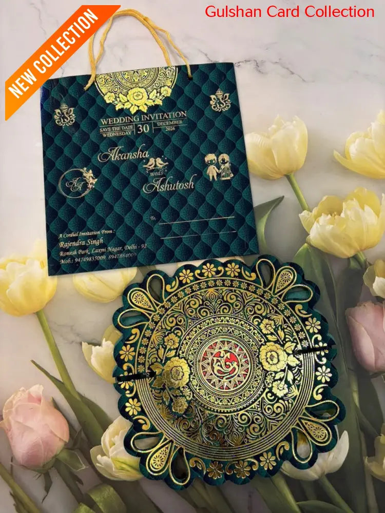 Carry Bag Designer Wedding Invitation Card for Marriage HD 007