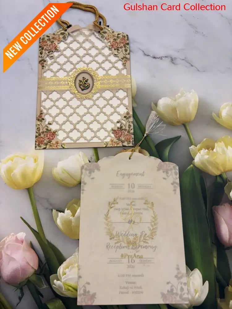 Carry Bag Designer Wedding Invitation Card for Marriage JC N-634