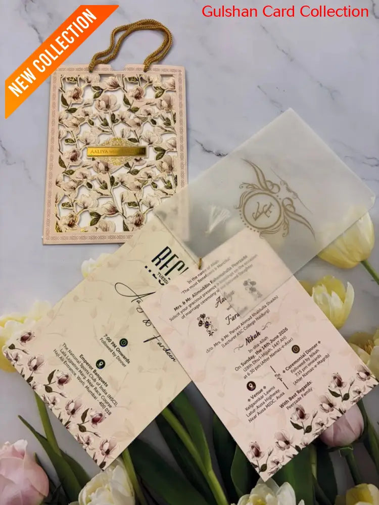 Carry Bag Designer Wedding Invitation Card for Marriage JC N-635