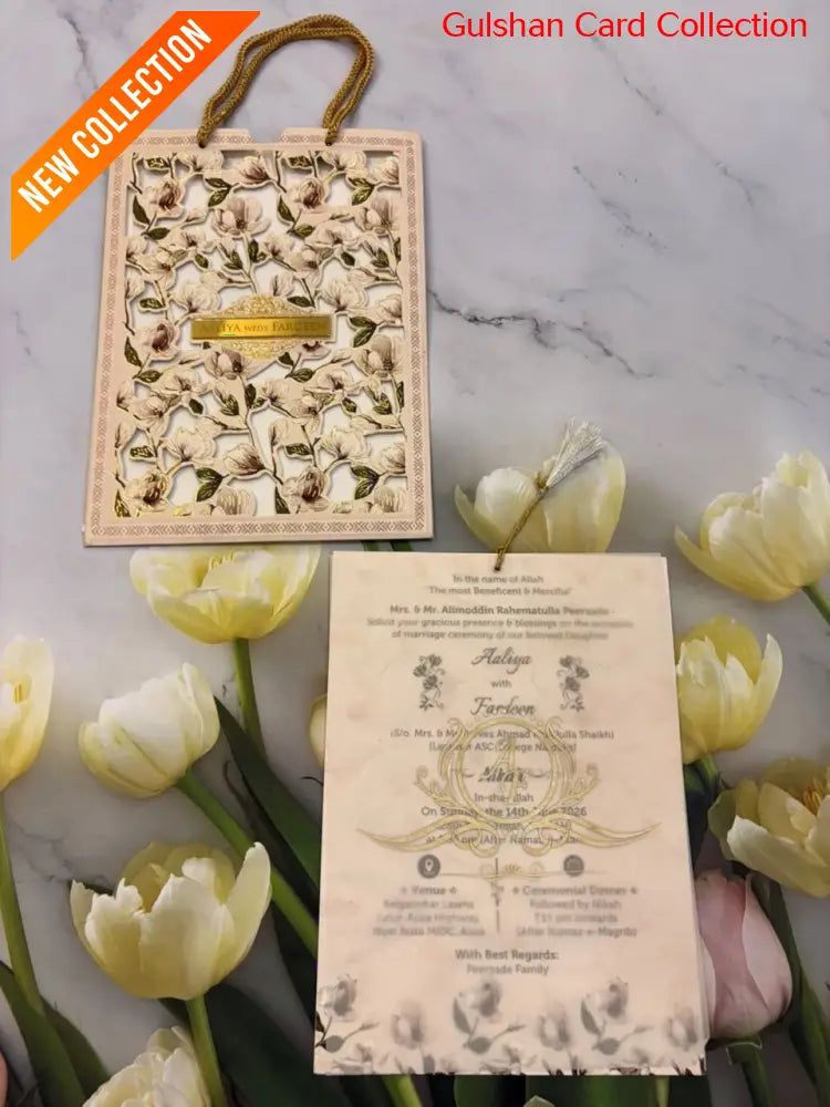 Carry Bag Designer Wedding Invitation Card for Marriage JC N-635