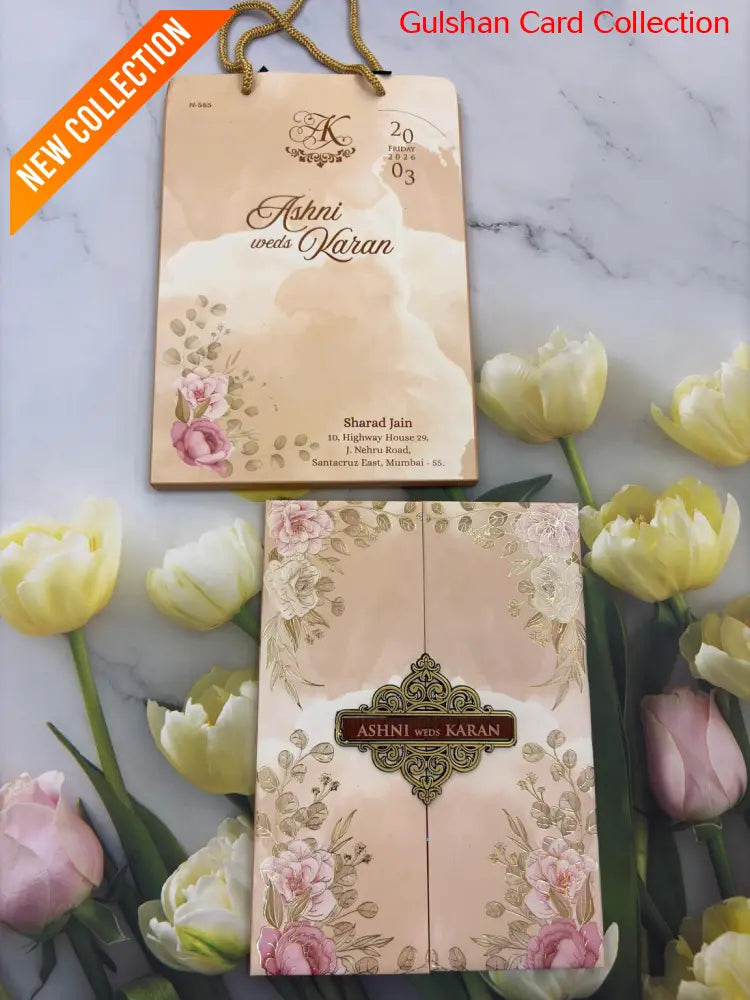 Carry Bag Designer Wedding Invitation Card for Marriage JC N565