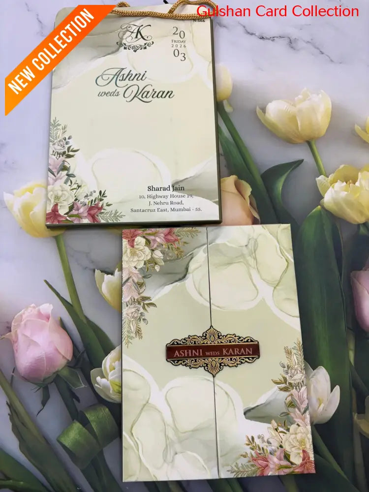Carry Bag Designer Wedding Invitation Card for Marriage JC N566