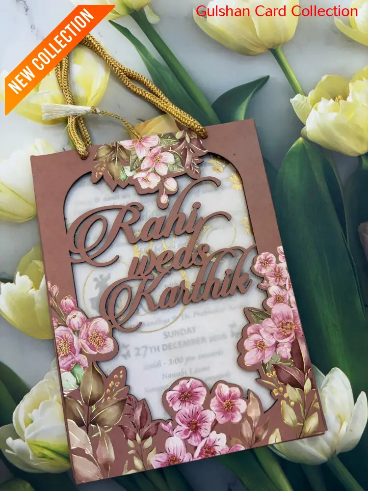 Carry Bag Designer Wedding Invitation Card for Marriage JC N636