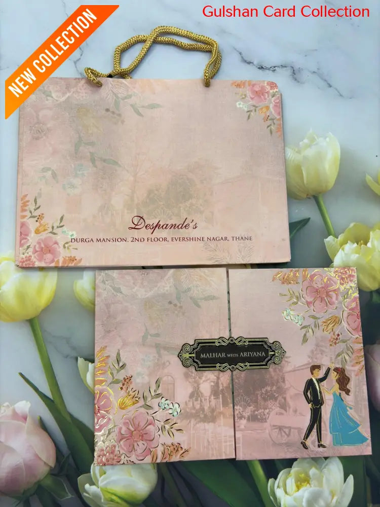 Carry Bag Designer Wedding Invitation Card for Marriage JC N642