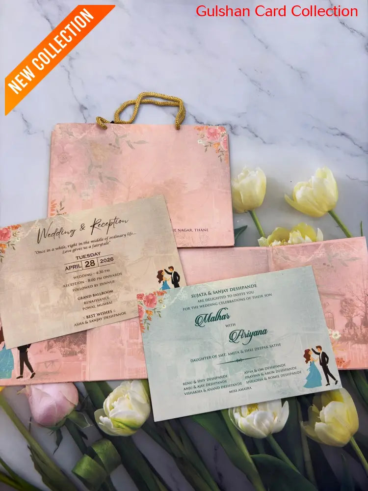 Carry Bag Designer Wedding Invitation Card for Marriage JC N642
