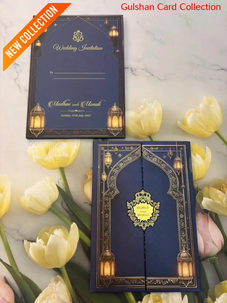 Centre Open Designer Wedding Invitation Card for Marriage JC 3678