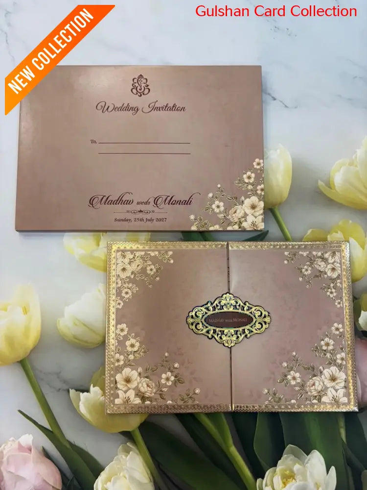 Centre Open Designer Wedding Invitation Card for Marriage JC 3691