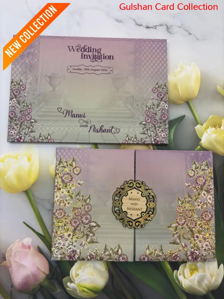 Centre Open Designer Wedding Invitation Card for Marriage JC N 731