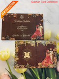 Centre Open Designer Wedding Invitation Card for Marriage JC N 742