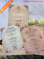 Centre Open Designer Wedding Invitation Card for Marriage JC N696