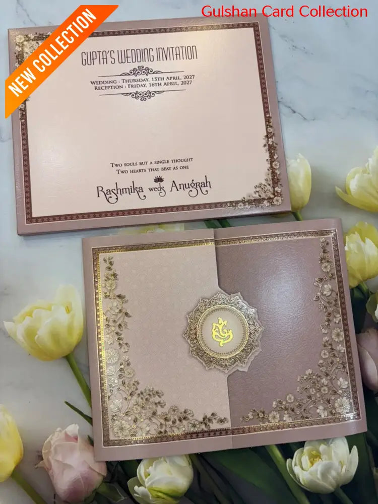 Centre Open Designer Wedding Invitation Card for Marriage RD 476