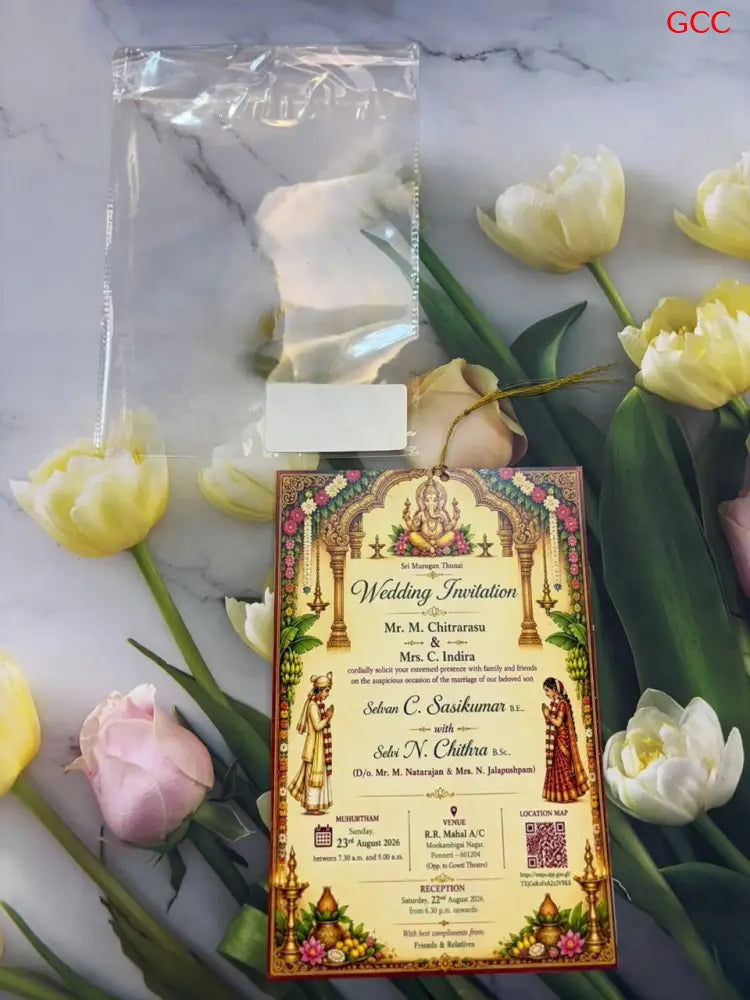 Customisable Fancy 2027 Invitation Card 2 - With Print