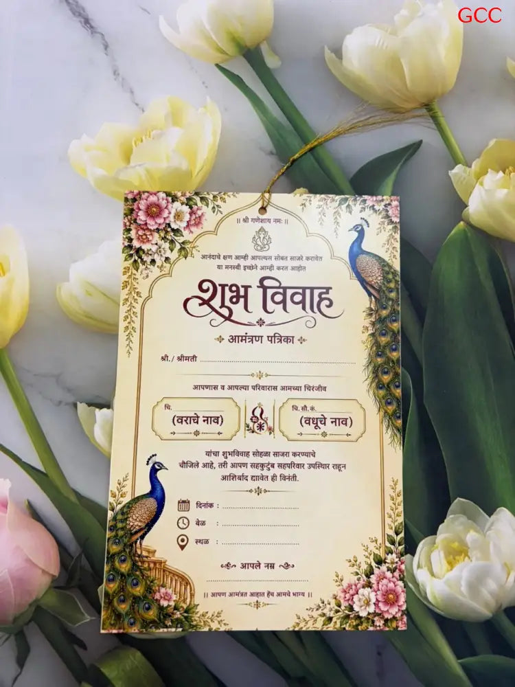 Customisable Fancy 2027 Invitation Card 5 - With Print