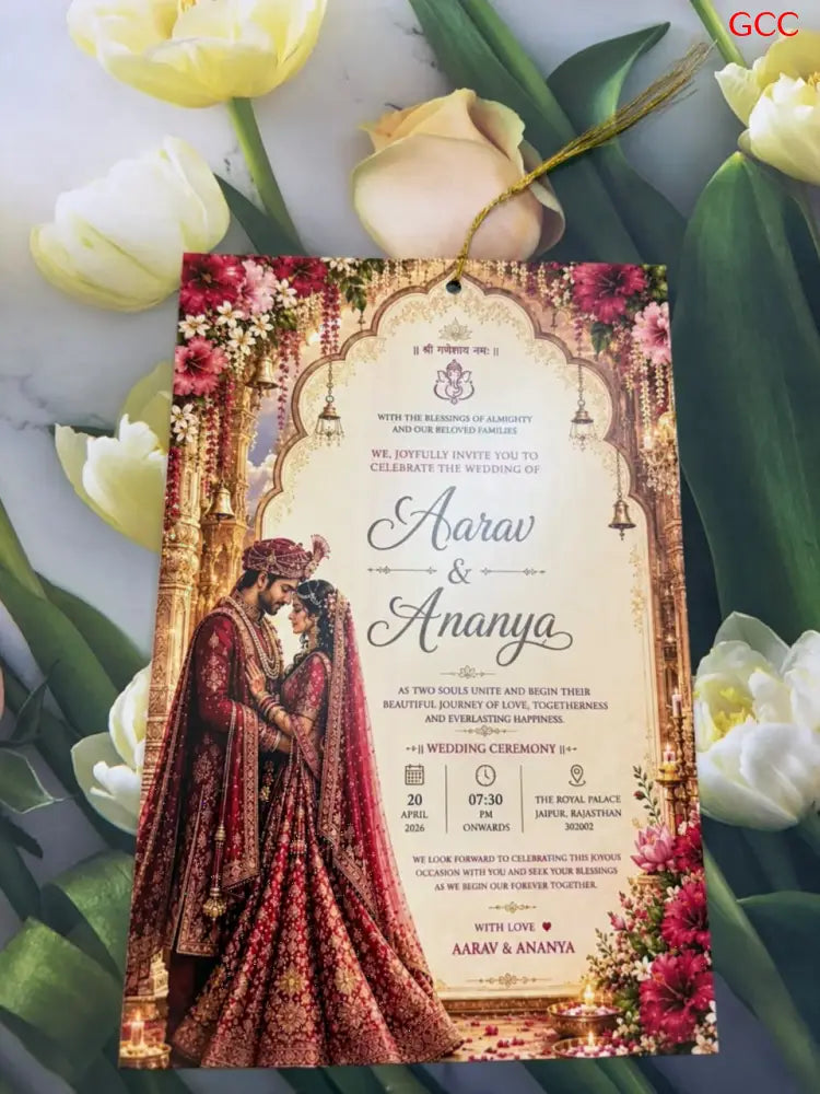 Customisable Fancy 2027 Invitation Card 8 - With Print