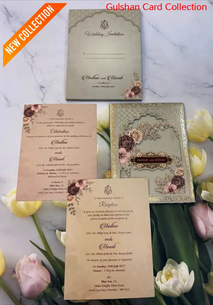 Designer Wedding Invitation Card for Marriage JC 3702