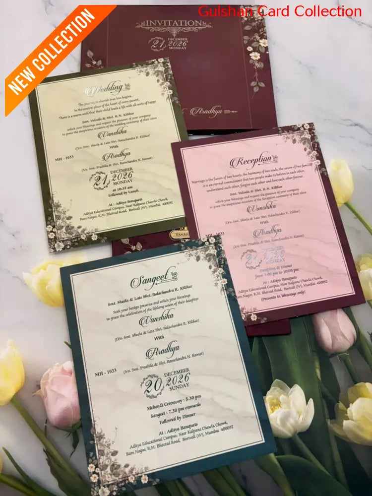 Designer Wedding Invitation Card for Marriage JC MH-1033