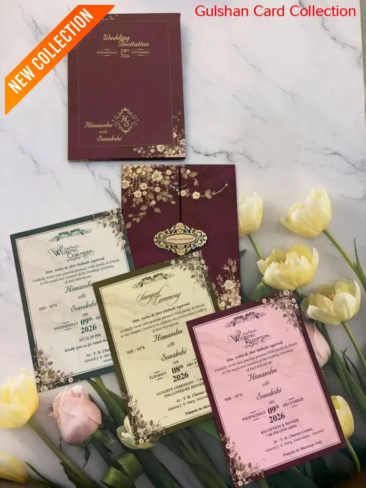 Designer Wedding Invitation Card for Marriage JC MH-1076