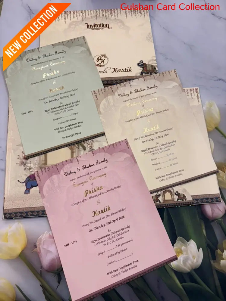 Designer Wedding Invitation Card for Marriage JC MH-1091