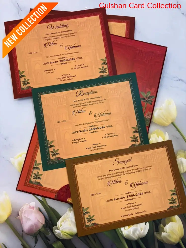 Designer Wedding Invitation Card for Marriage JC MH-1216