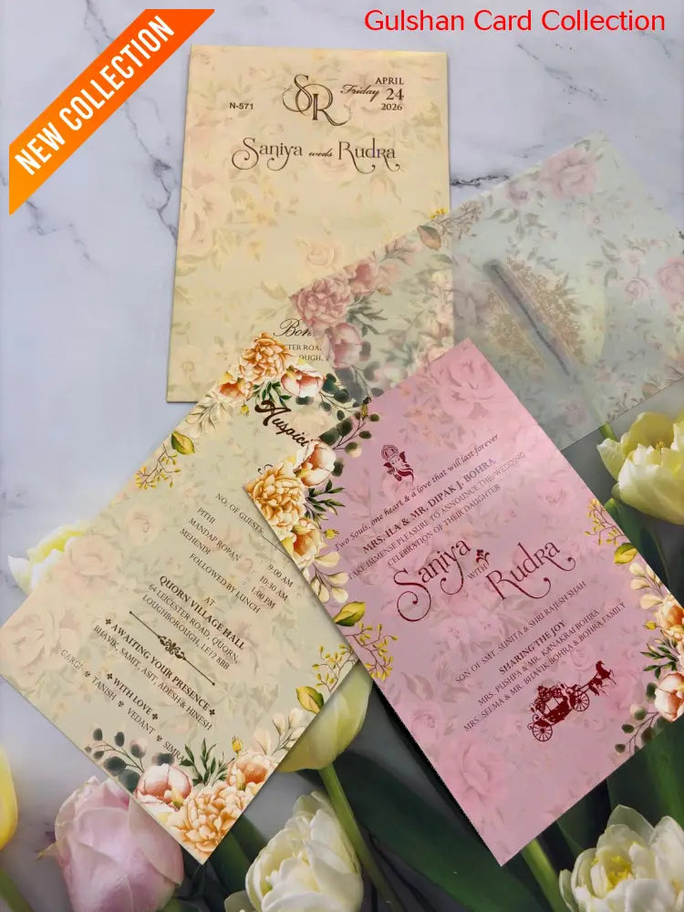 Designer Wedding Invitation Card for Marriage JC N571