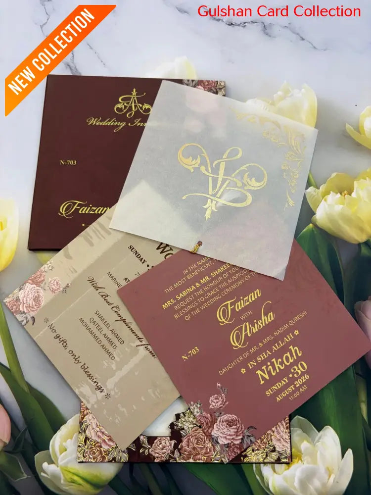 Designer Wedding Invitation Card for Marriage JC N703