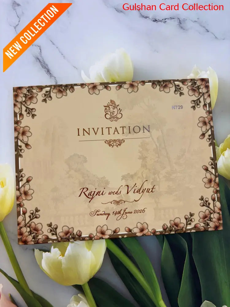 Designer Wedding Invitation Card for Marriage JC N729