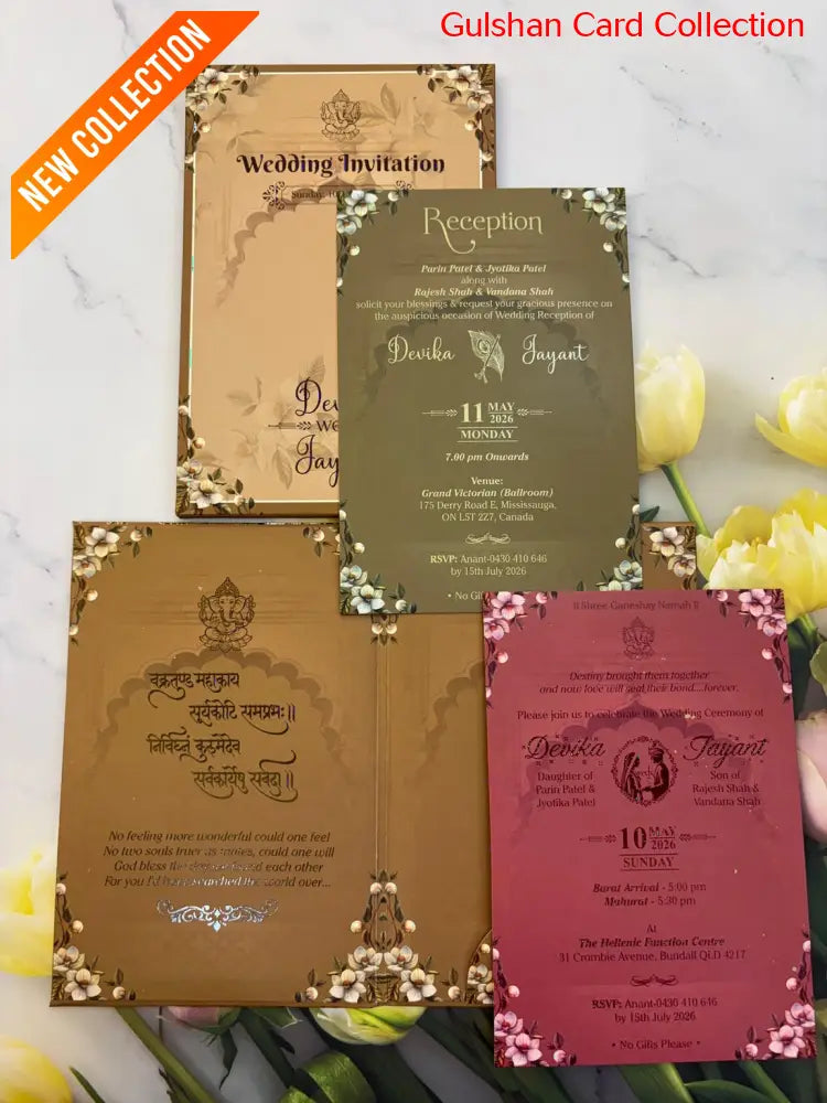 Designer Wedding Invitation Card for Marriage JC N739