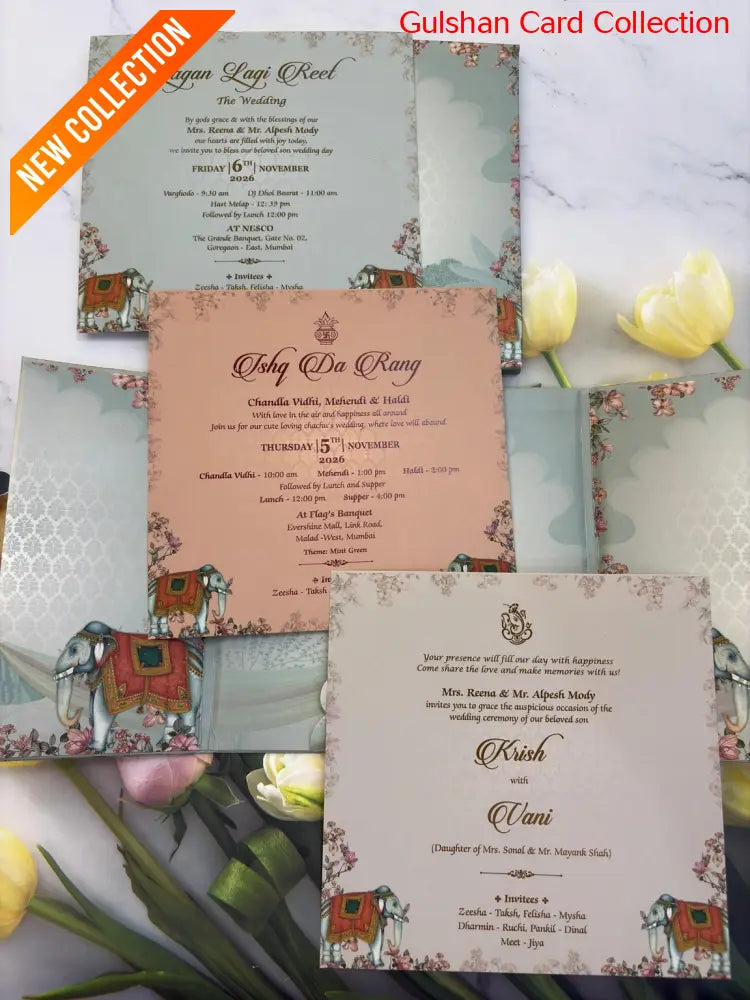 Designer Wedding Invitation Card for Marriage JC N754