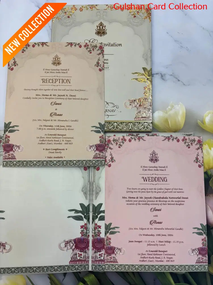 Designer Wedding Invitation Card for Marriage JC N772