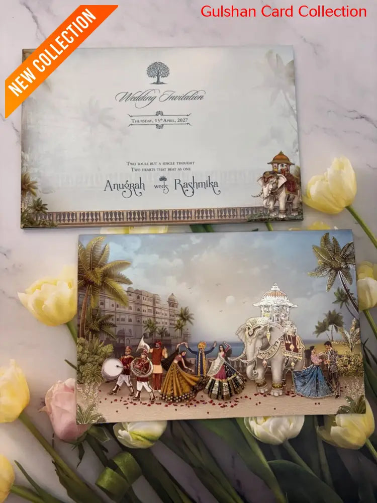 Designer Wedding Invitation Card for Marriage RD 1906 MGI