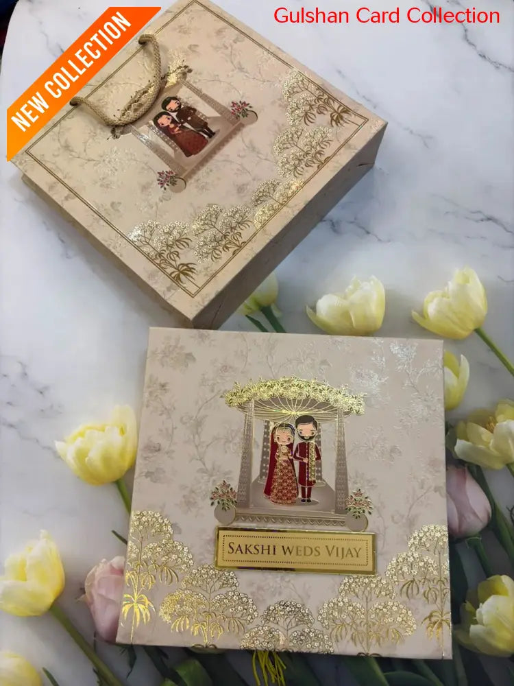 Dry Fruits/ Chocolate Designer Invitation Box in Bride & Groom Design SD-03.