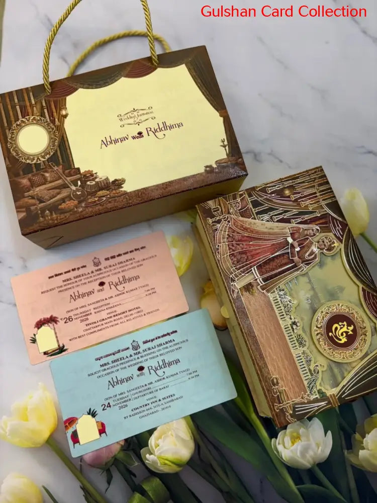 Dry Fruits/ Chocolate Designer Invitation Box in Bride & Groom Pattern SD (B-0138) 1