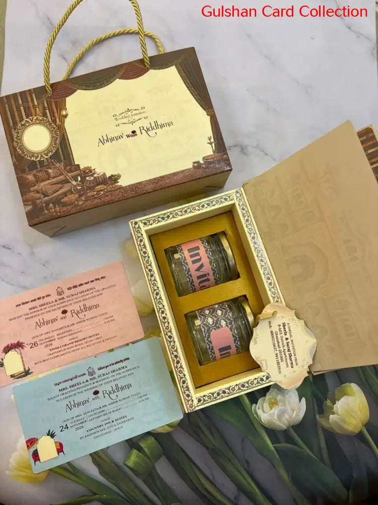 Dry Fruits/ Chocolate Designer Invitation Box in Bride & Groom Pattern SD (B-0138) 25