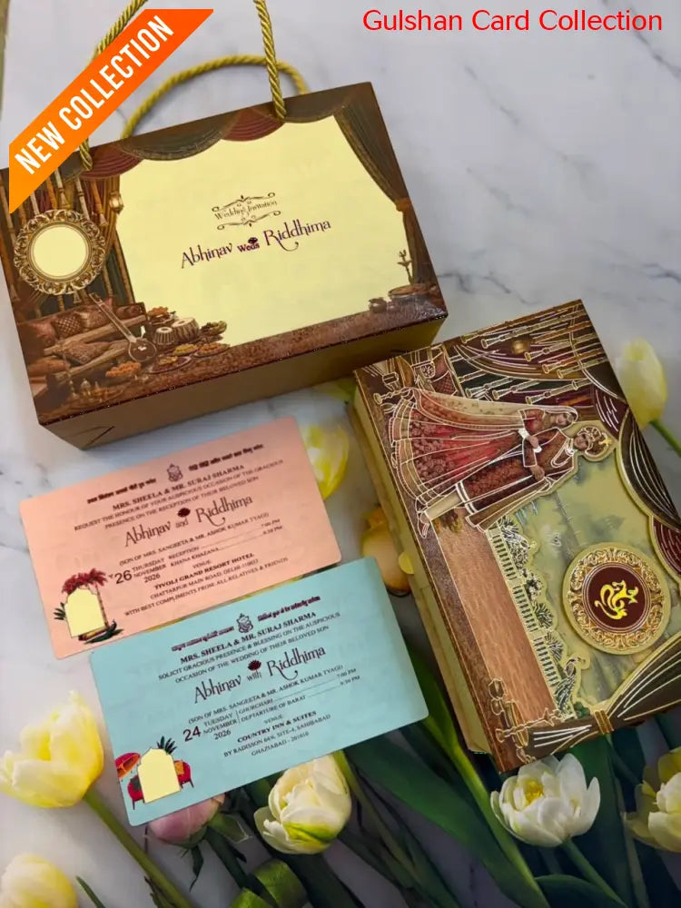 Badged - Dry Fruits/ Chocolate Designer Invitation Box in Bride & Groom Pattern SD (B-0138)