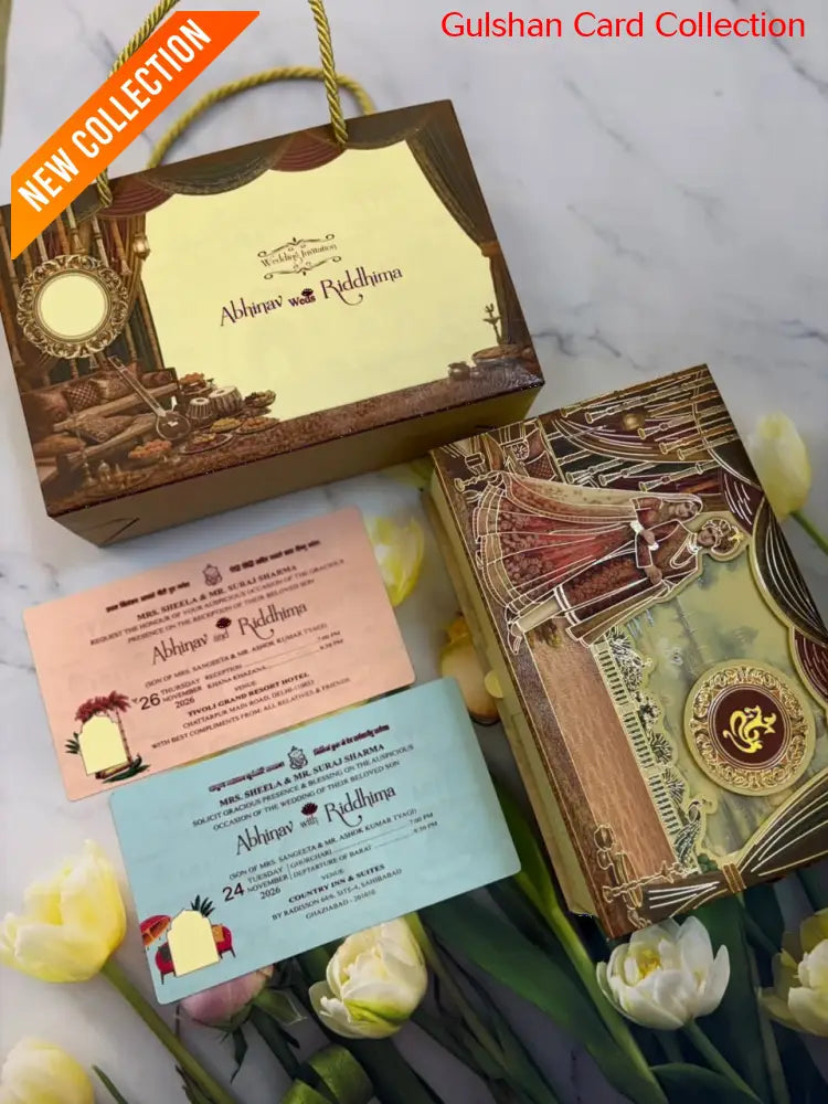 Dry Fruits/ Chocolate Designer Invitation Box in Bride & Groom Pattern SD (B-0138)