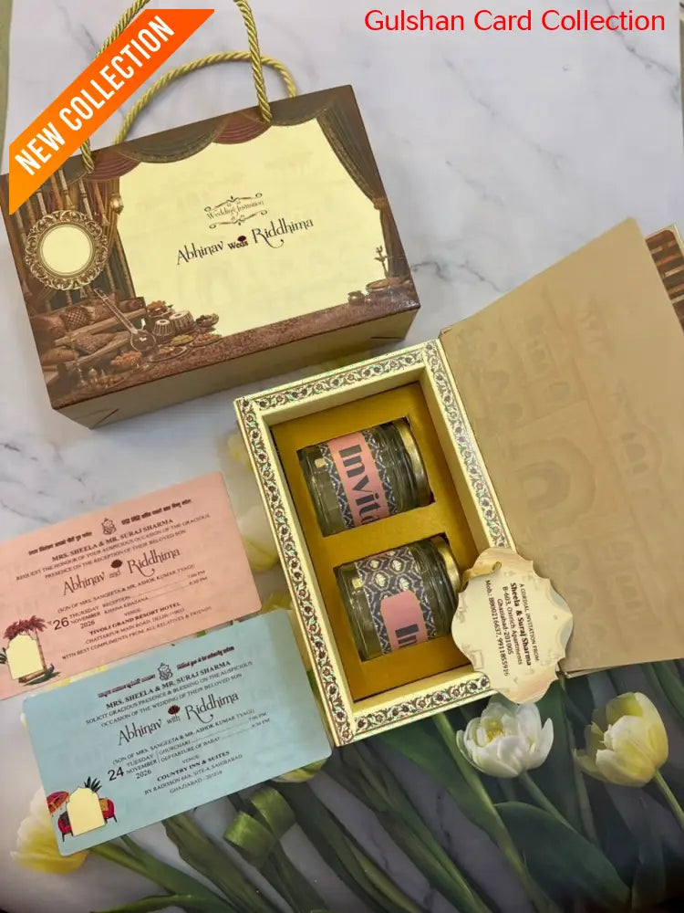 Dry Fruits/ Chocolate Designer Invitation Box in Bride & Groom Pattern SD (B-0138)