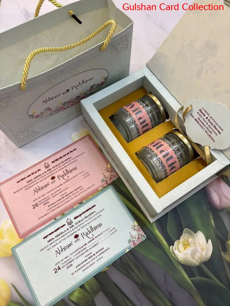 Dry Fruits/ Chocolate Designer Invitation Box in Floral SD 02 1