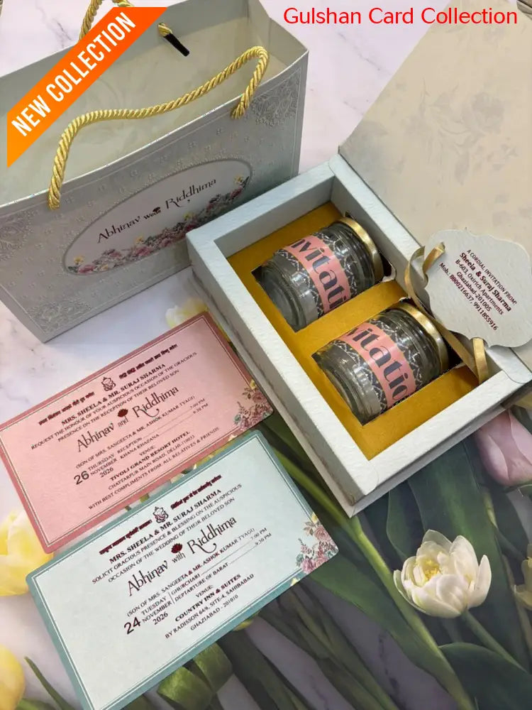 Dry Fruits/ Chocolate Designer Invitation Box in Floral SD 02