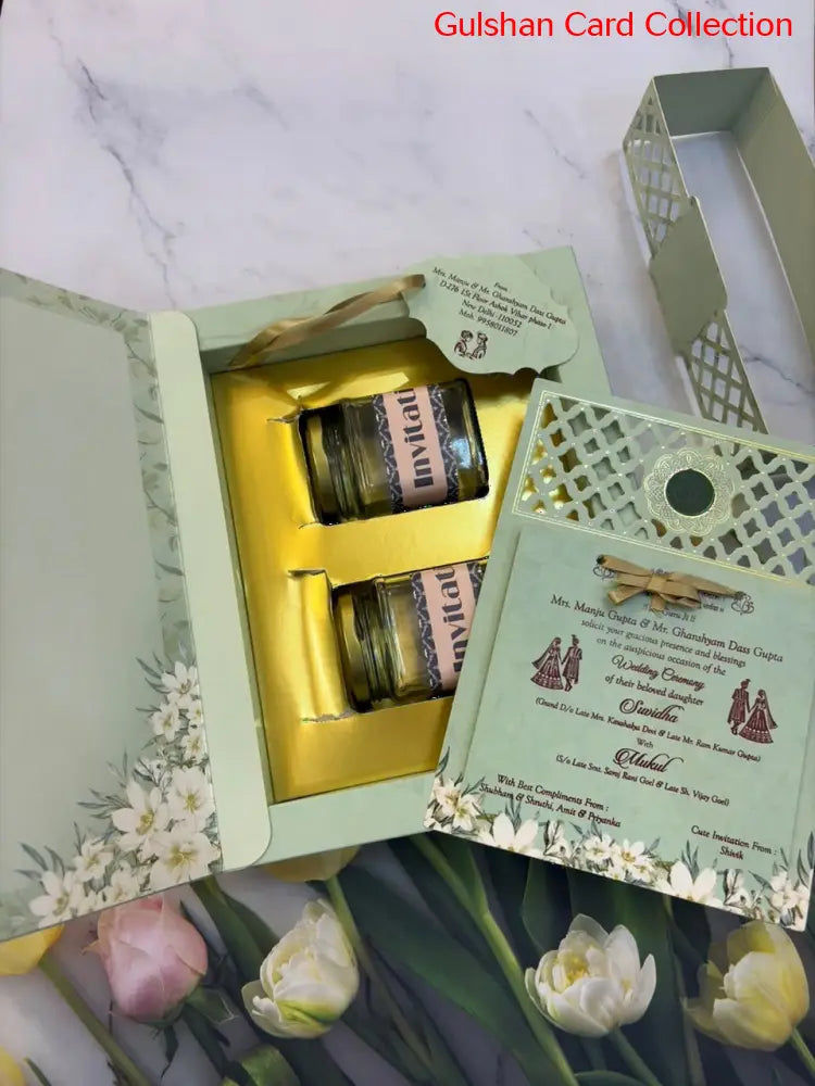 Dry Fruits/ Chocolate Designer Invitation Box in Floral SD 03 10