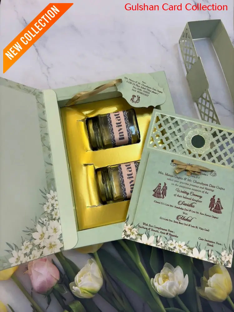 Dry Fruits/ Chocolate Designer Invitation Box in Floral SD 03
