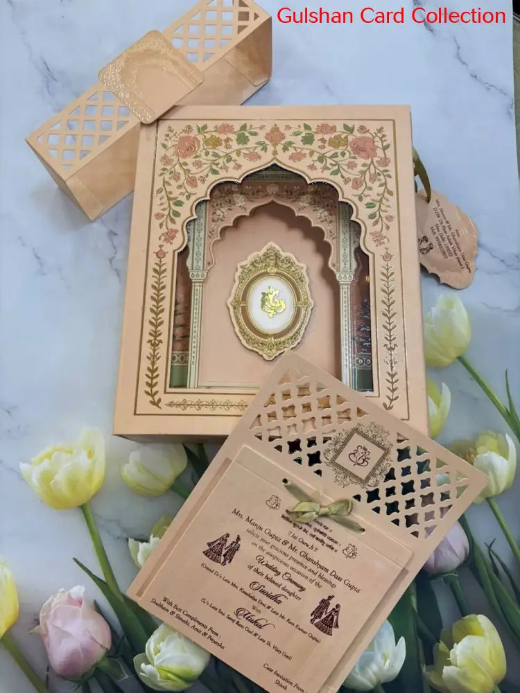 Dry Fruits/ Chocolate Designer Invitation Box in Floral SD 04 1
