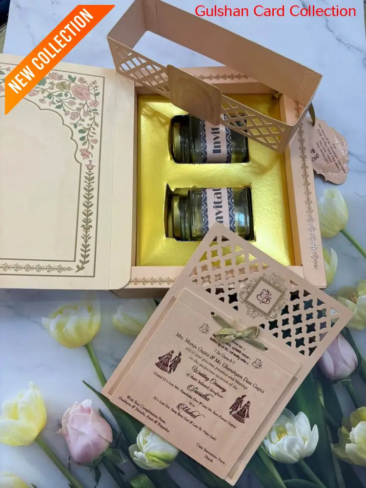 Dry Fruits/ Chocolate Designer Invitation Box in Floral SD 04