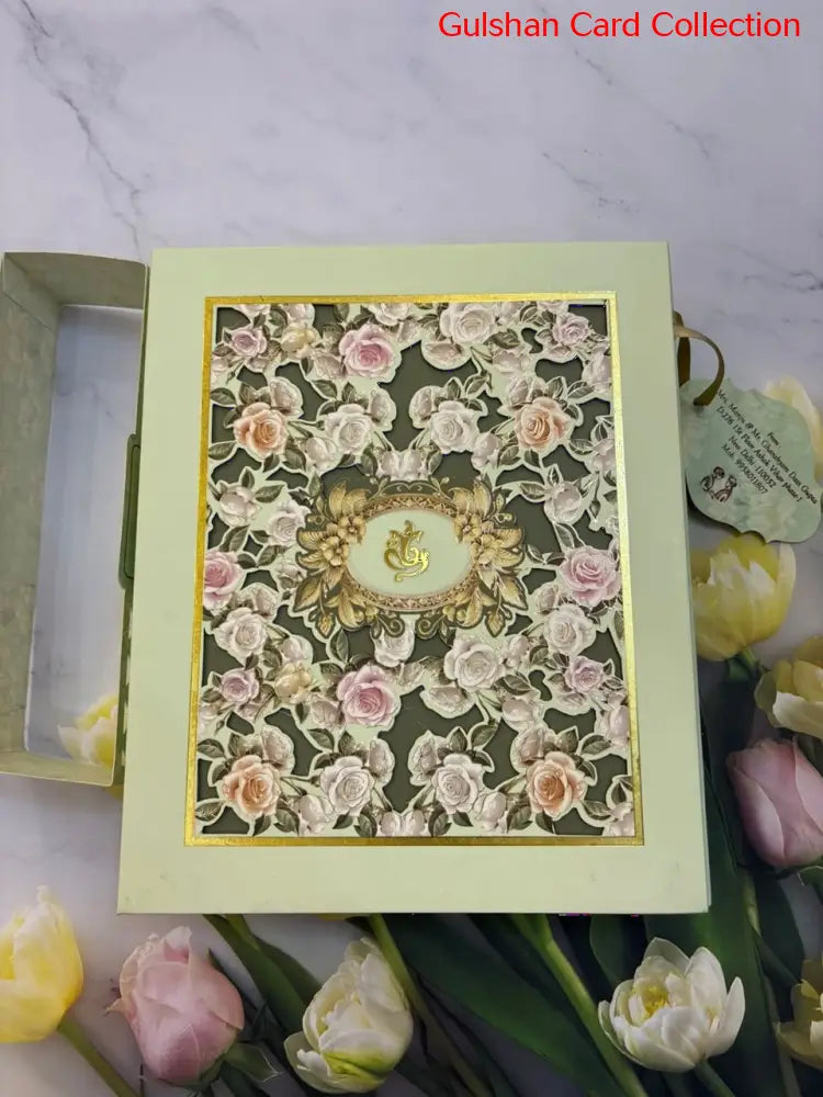 Dry Fruits/ Chocolate Designer Invitation Box in Floral SD 05 25