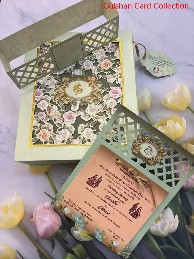 Dry Fruits/ Chocolate Designer Invitation Box in Floral SD 05 25