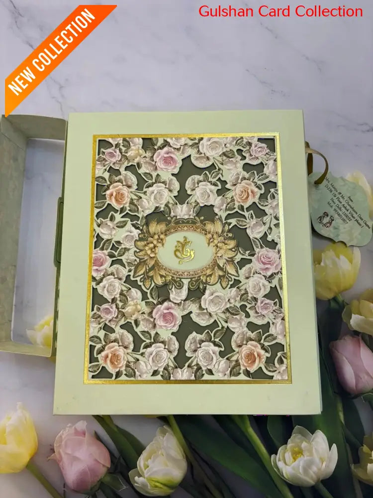 Dry Fruits/ Chocolate Designer Invitation Box in Floral SD 05