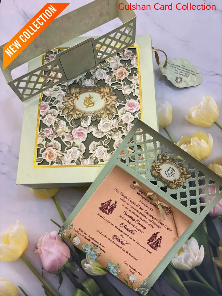 Dry Fruits/ Chocolate Designer Invitation Box in Floral SD 05