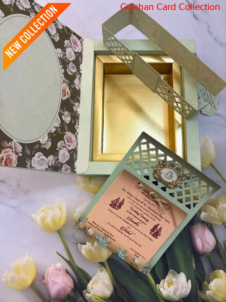 Dry Fruits/ Chocolate Designer Invitation Box in Floral SD 05