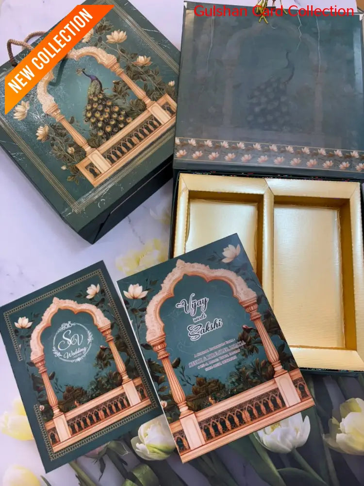 Dry Fruits/ Chocolate Designer Invitation Box in Peacock Design SD-04.