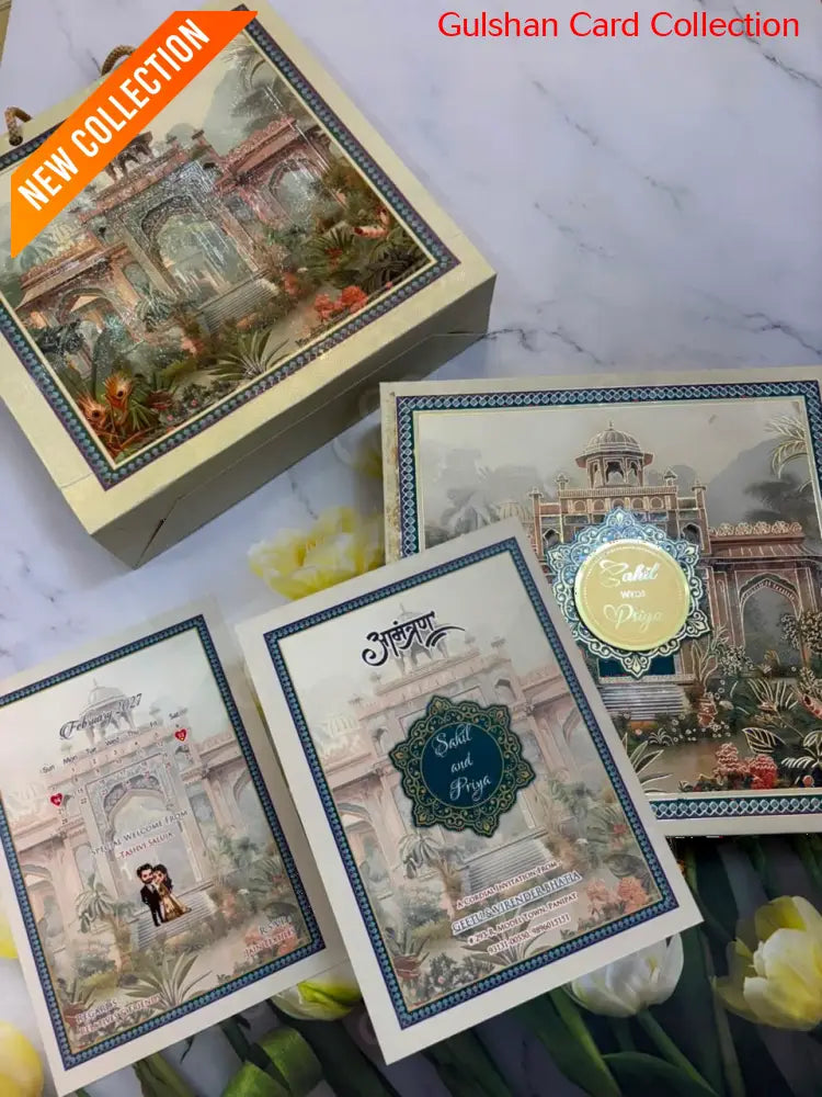 Watermarked - Dry Fruits/ Chocolate Designer Invitation Box in Peacock Design SD-05